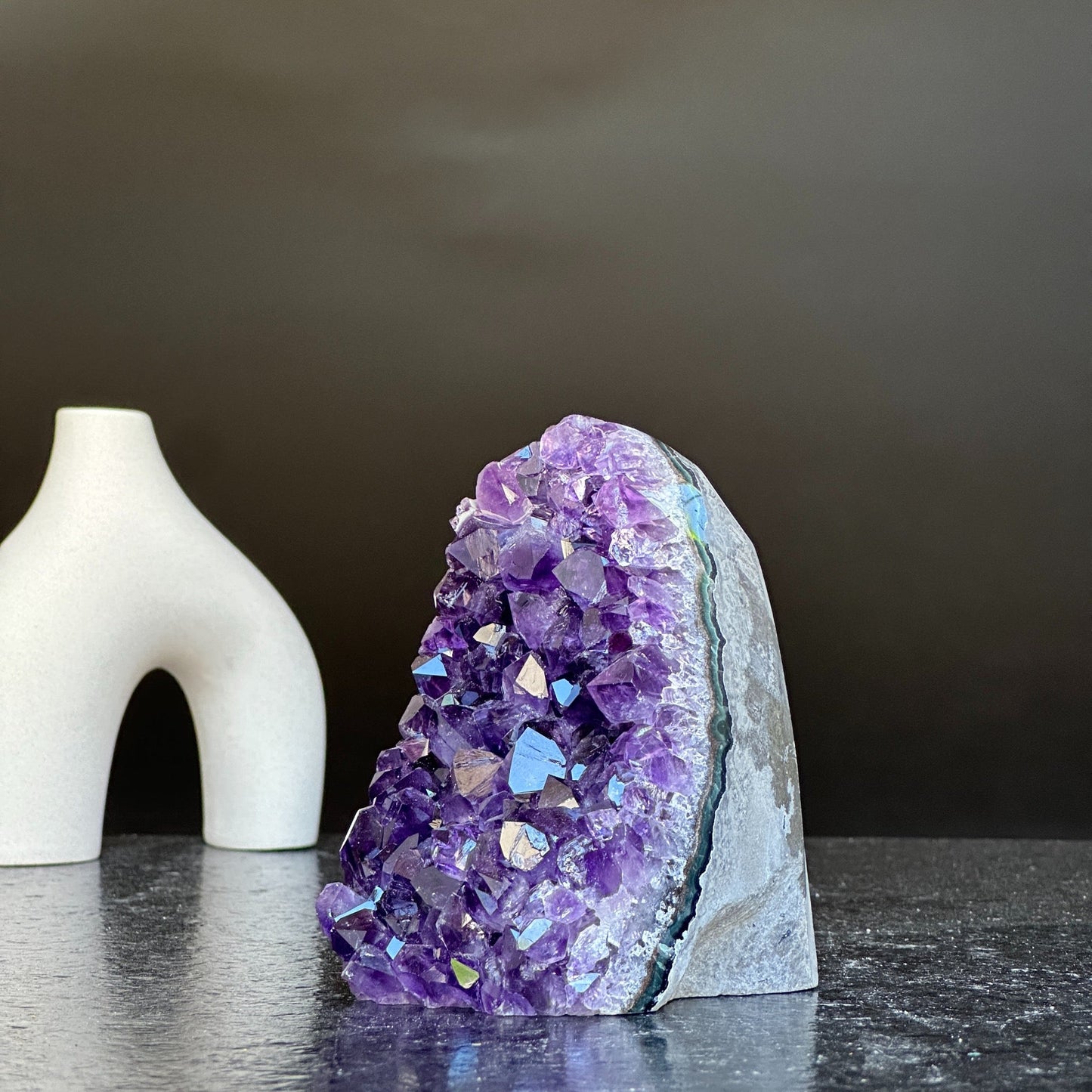 Large crystals Amethyst geode, Unique crystal cluster with FREE GIFT BOX