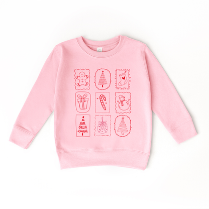 Christmas Stamp Doodles Sweatshirt