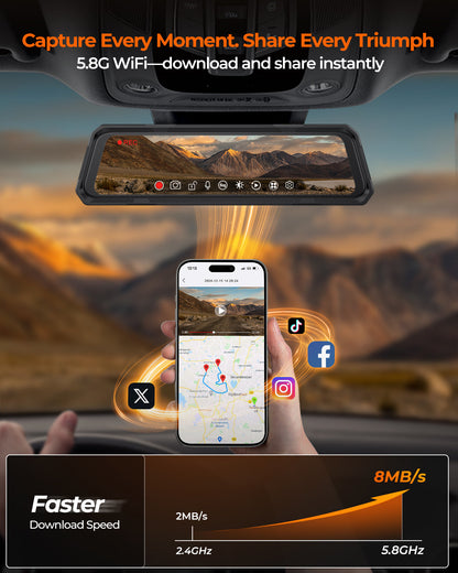 The Legend 4ch Waterproof Mirror DVR Switching System with 8-Gang in-Car Power Solid-State Switch Control Box