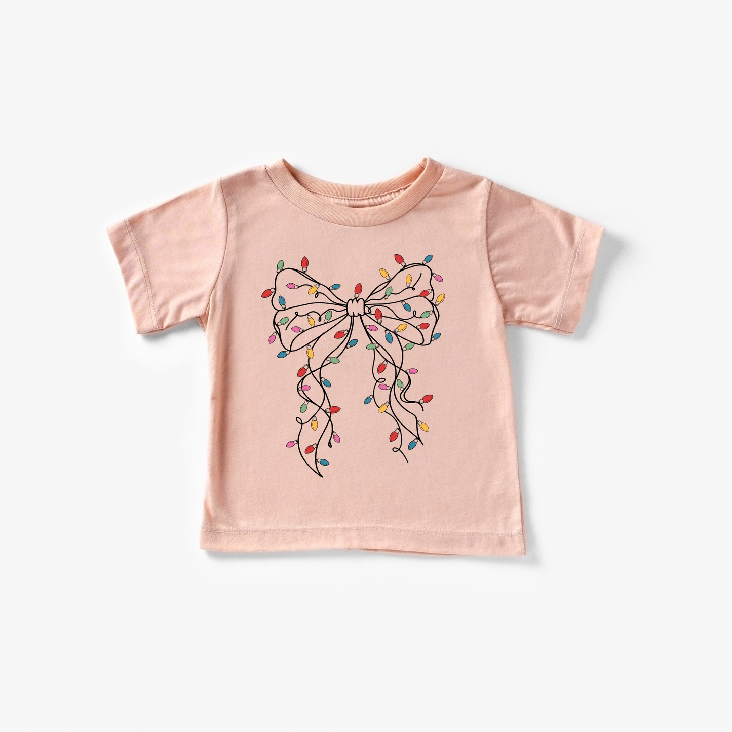 Coquette Bow Christmas Lights Tee