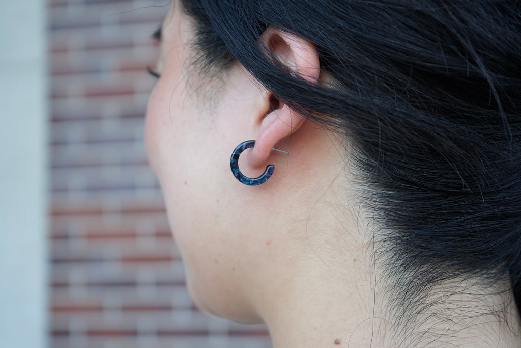 Micro Cam Mini Hoops - Midnight Shimmer