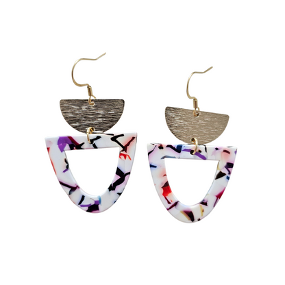 Irene Earrings - Marble Confetti