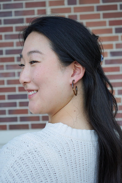 Camy Hoops - Coffee Shimmer