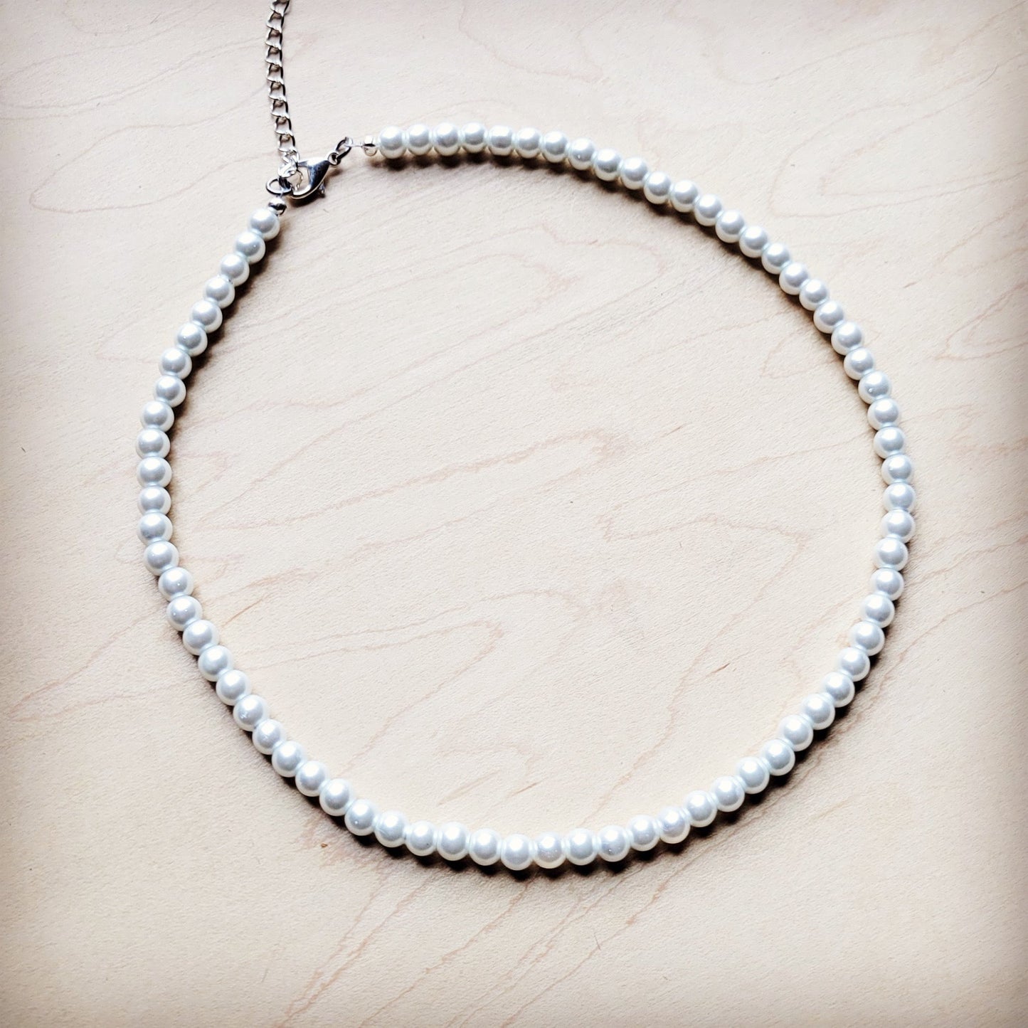 **Glass Pearl Collar Necklace Wedding Collection 259v