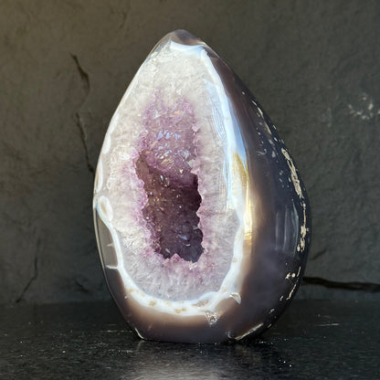 Huge Amethyst Geode Cave, 8 inches Amethyst Self Standing Cluster