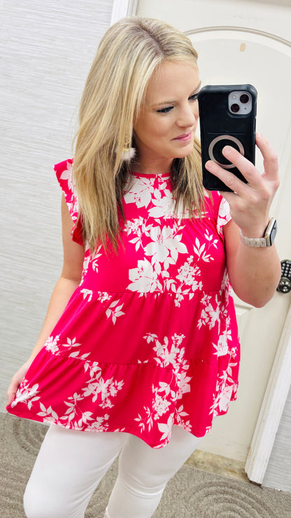 Hot Pink Petals Blouse