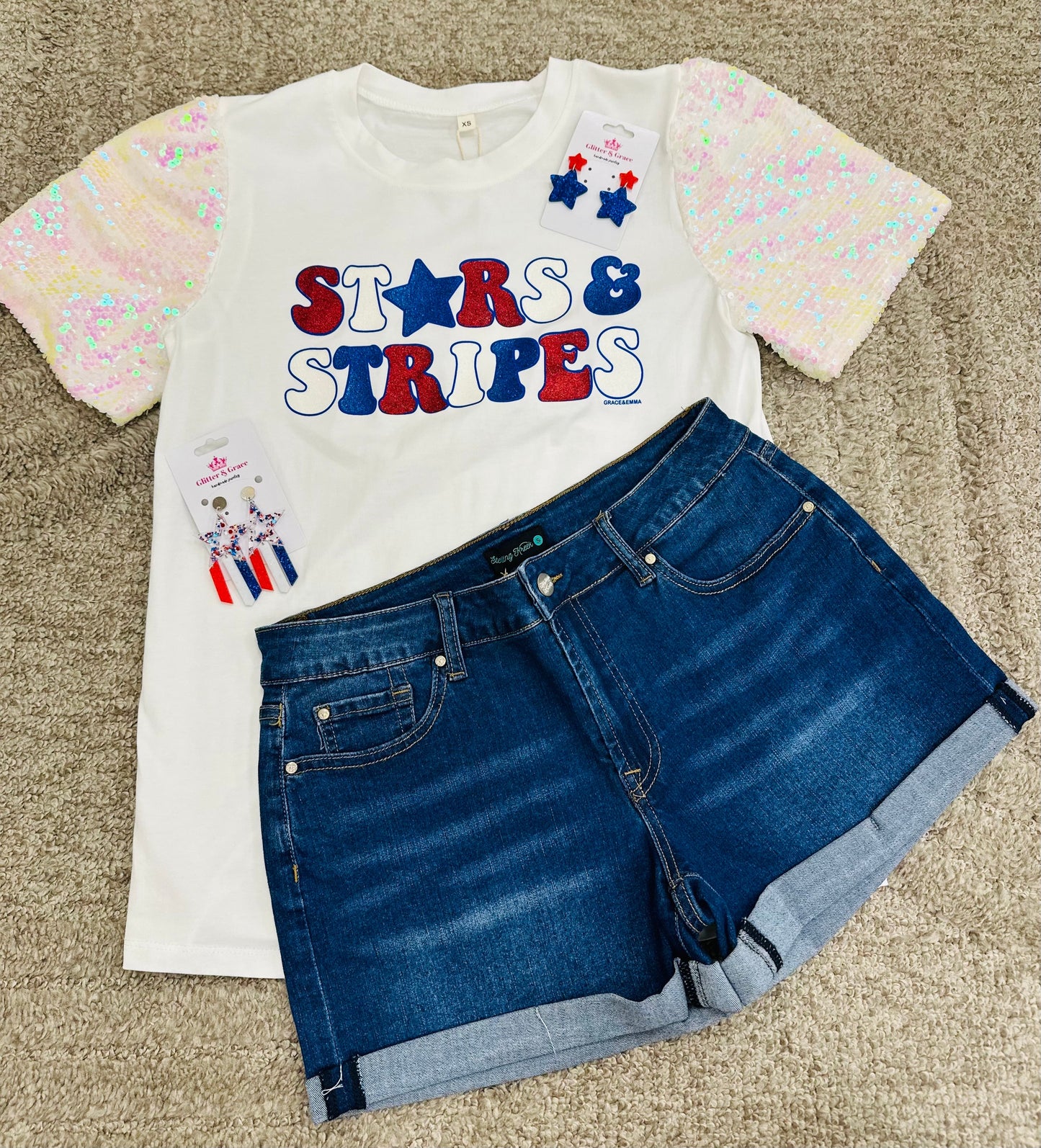 Stars & Stripes Sequin Sleeve