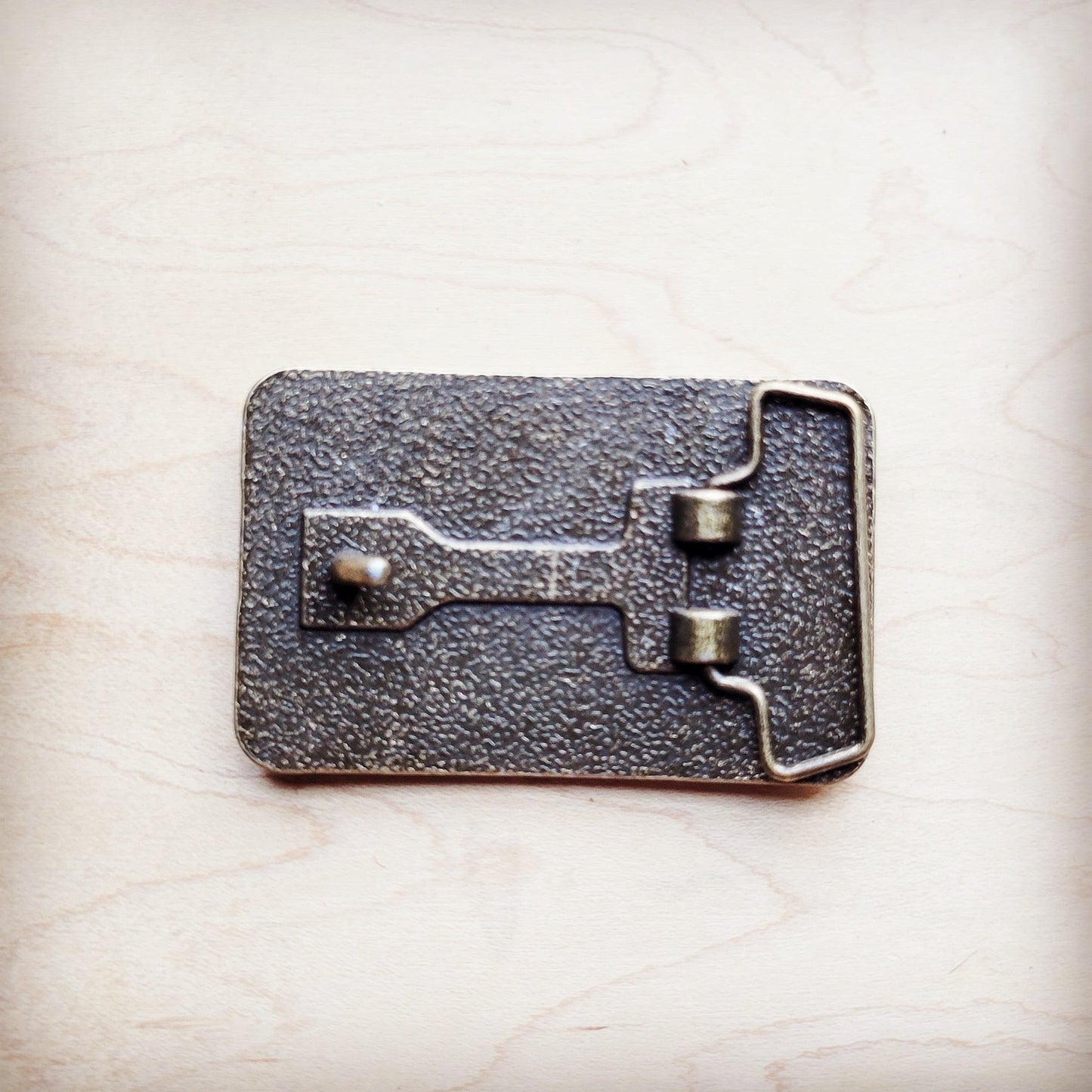 **Rectangle Sandy White Floral Leather Belt Buckle 906ff