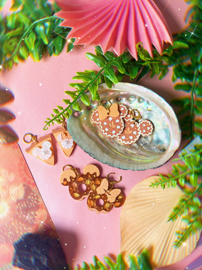 Mousey Pumpkin Donut Treat Earrings