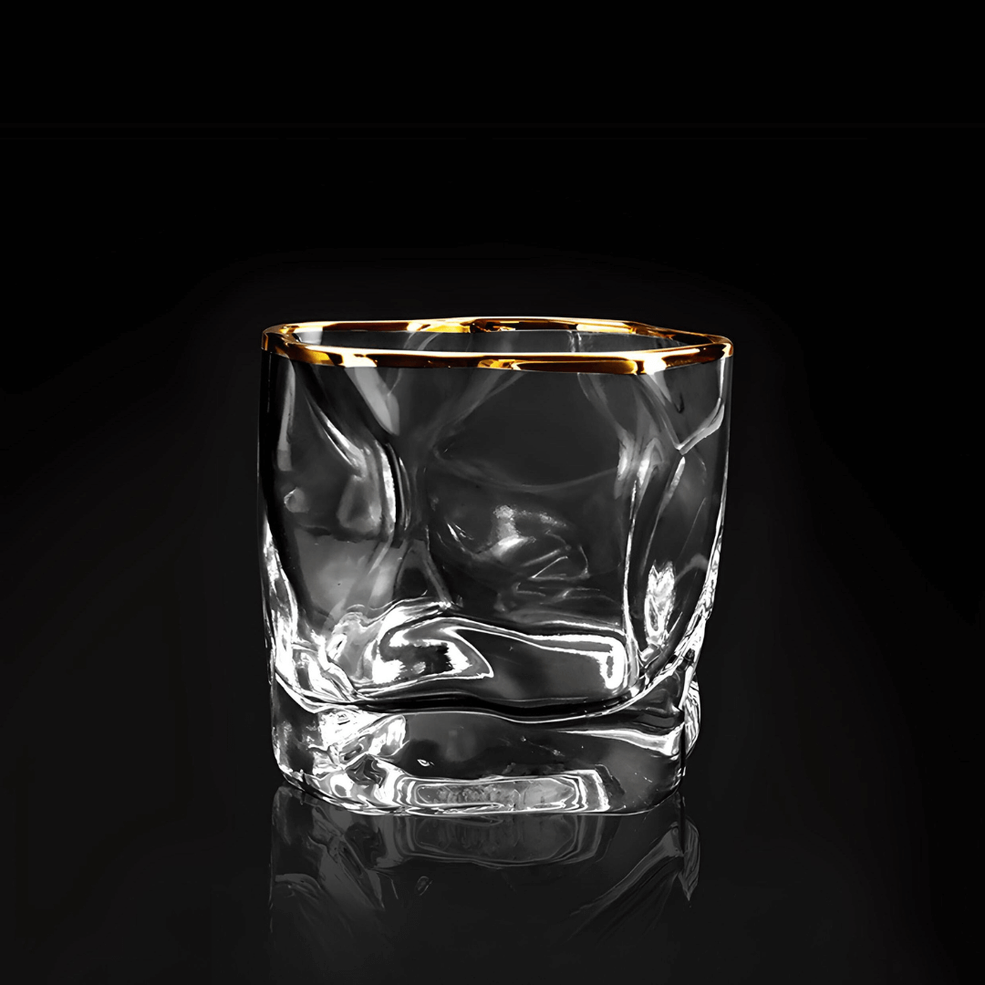 Gold Hoshi Japanese Crystal Whisky Glass