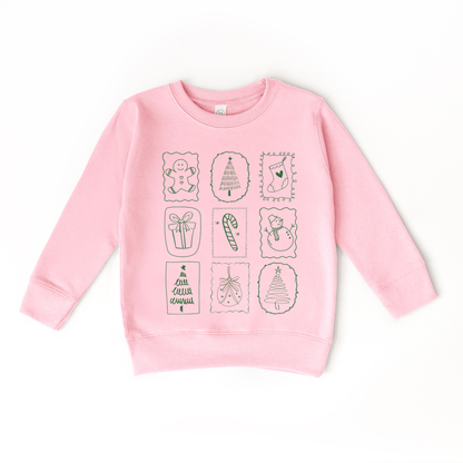 Christmas Stamp Doodles Sweatshirt