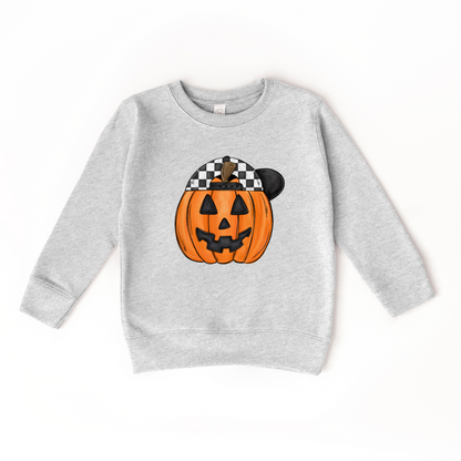 Pumpkin Backwards Hat Sweatshirt