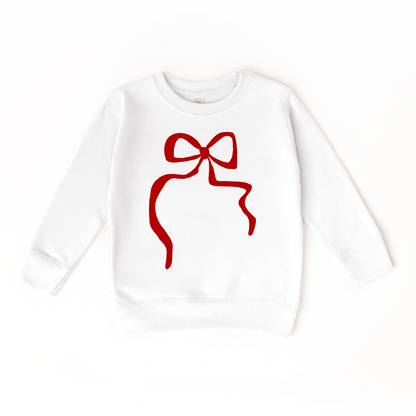 Red Coquette Bow Sweater