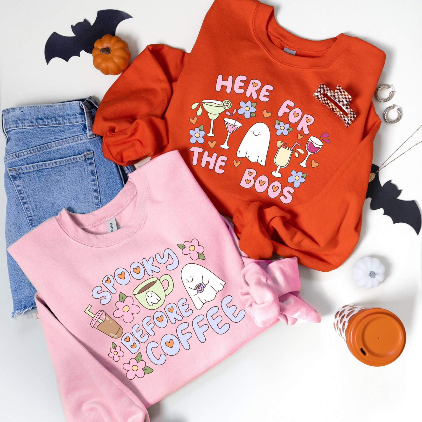 Here for the Booos Adult Sweatshirt