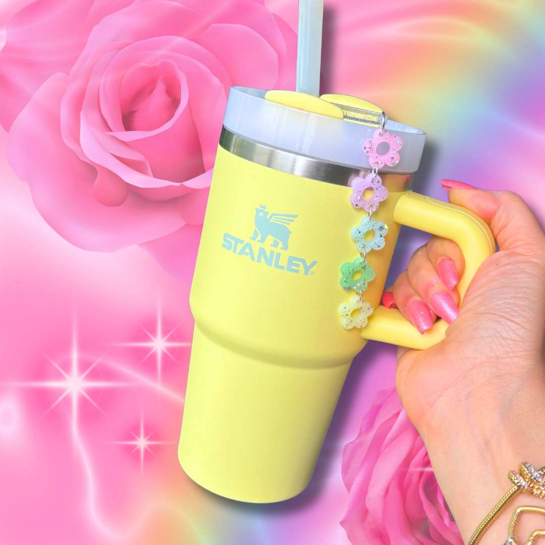 Pastel Rainbow Daisy Tumbler Cup Charms 40oz | 30oz | 20 oz | 14oz Tumbler Cup Accessories | 40oz Tumbler Accessories (Copy)