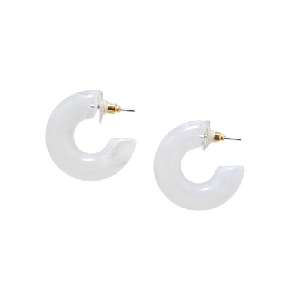 Chloe Hoops - White