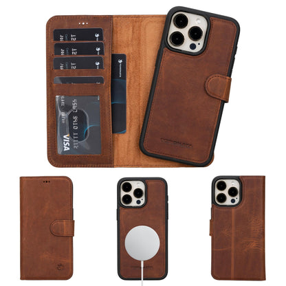 Casper iPhone 14 Series Detachable Leather Wallet Case