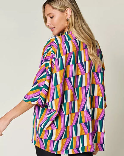 Geometric Bright Colors Blouse
