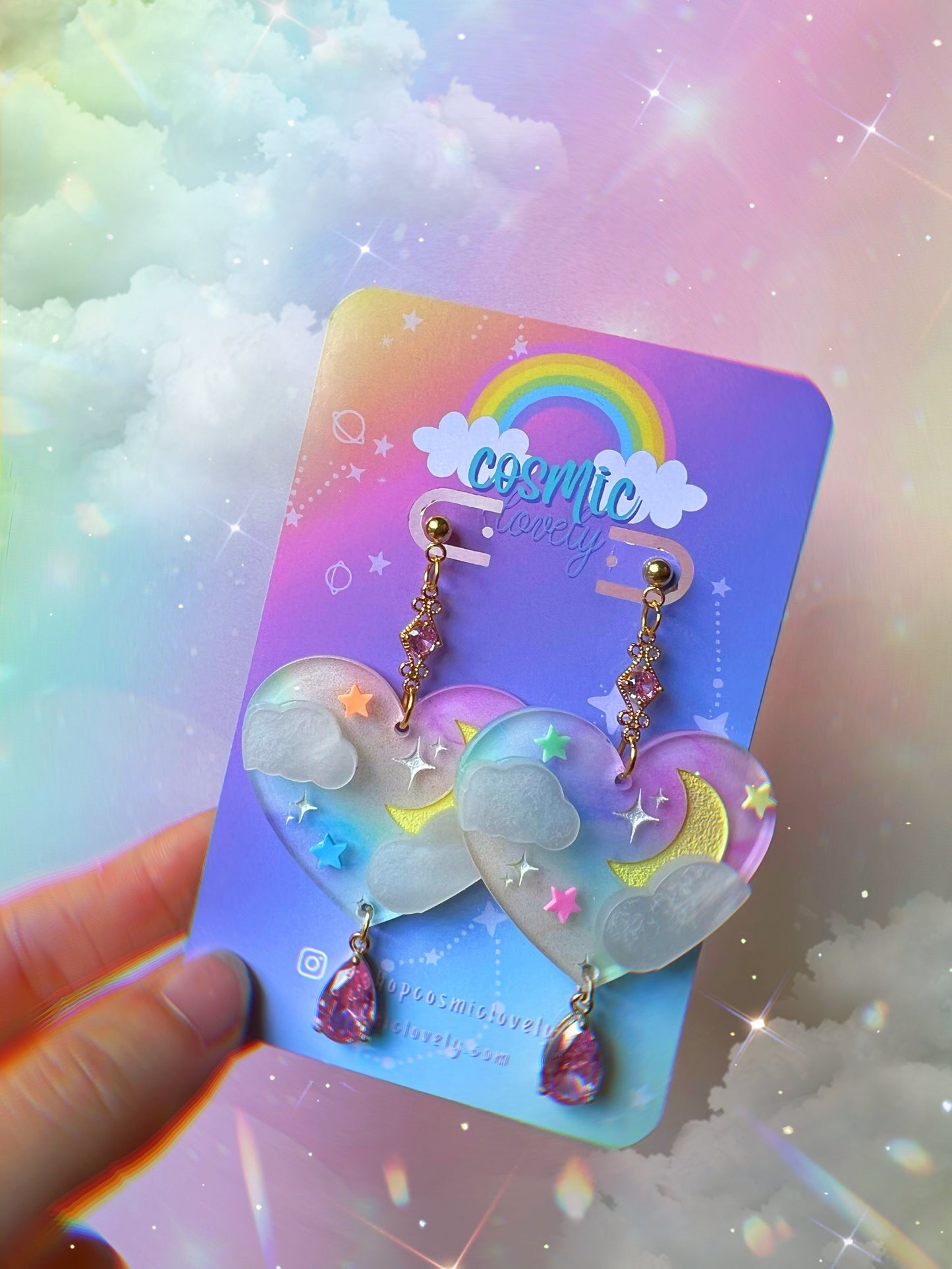 Cosmic Heart Earrings