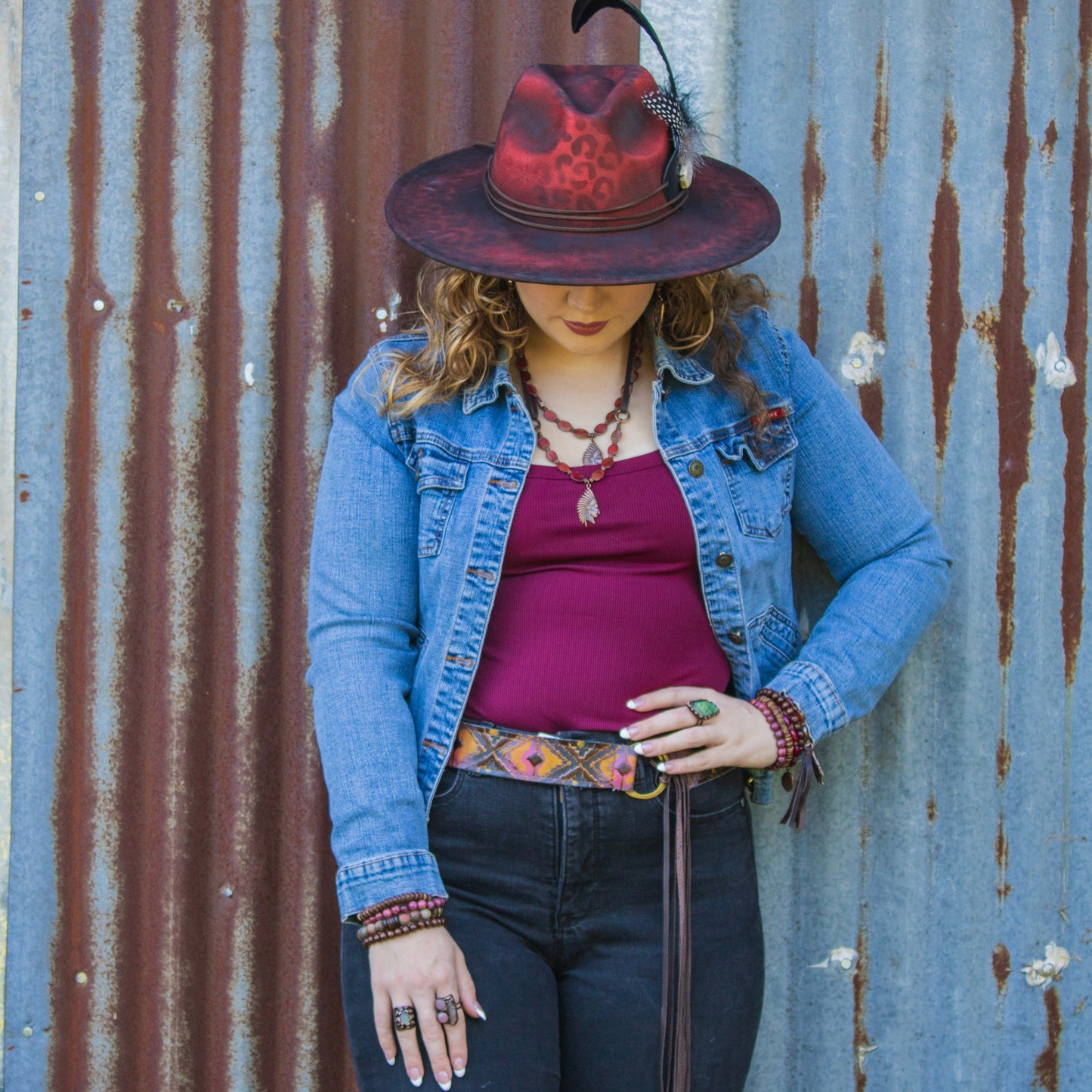 **Pink Agate Beaded Stretch Bracelet 810y