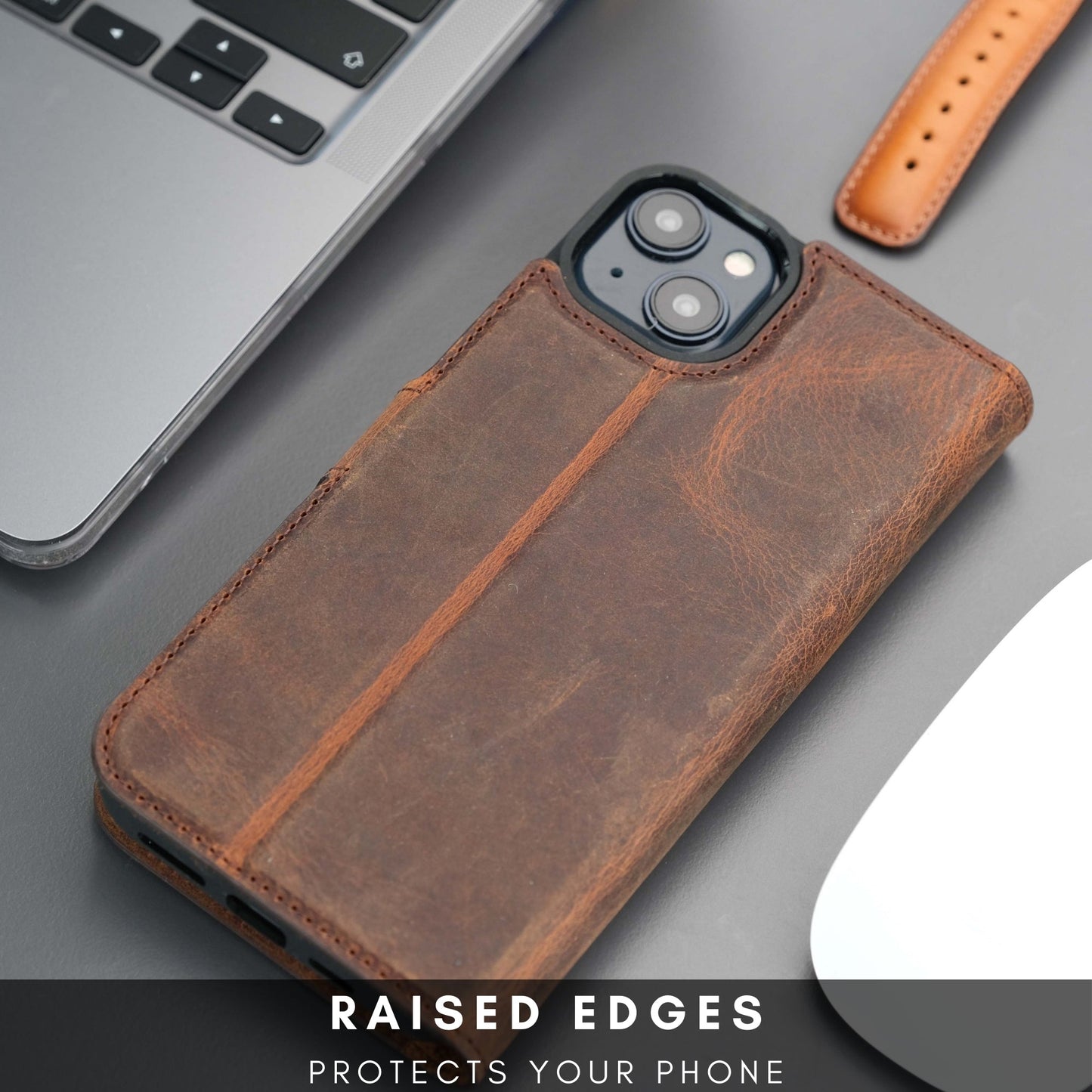 Casper Leather iPhone 14 Plus Wallet Case | MagSafe