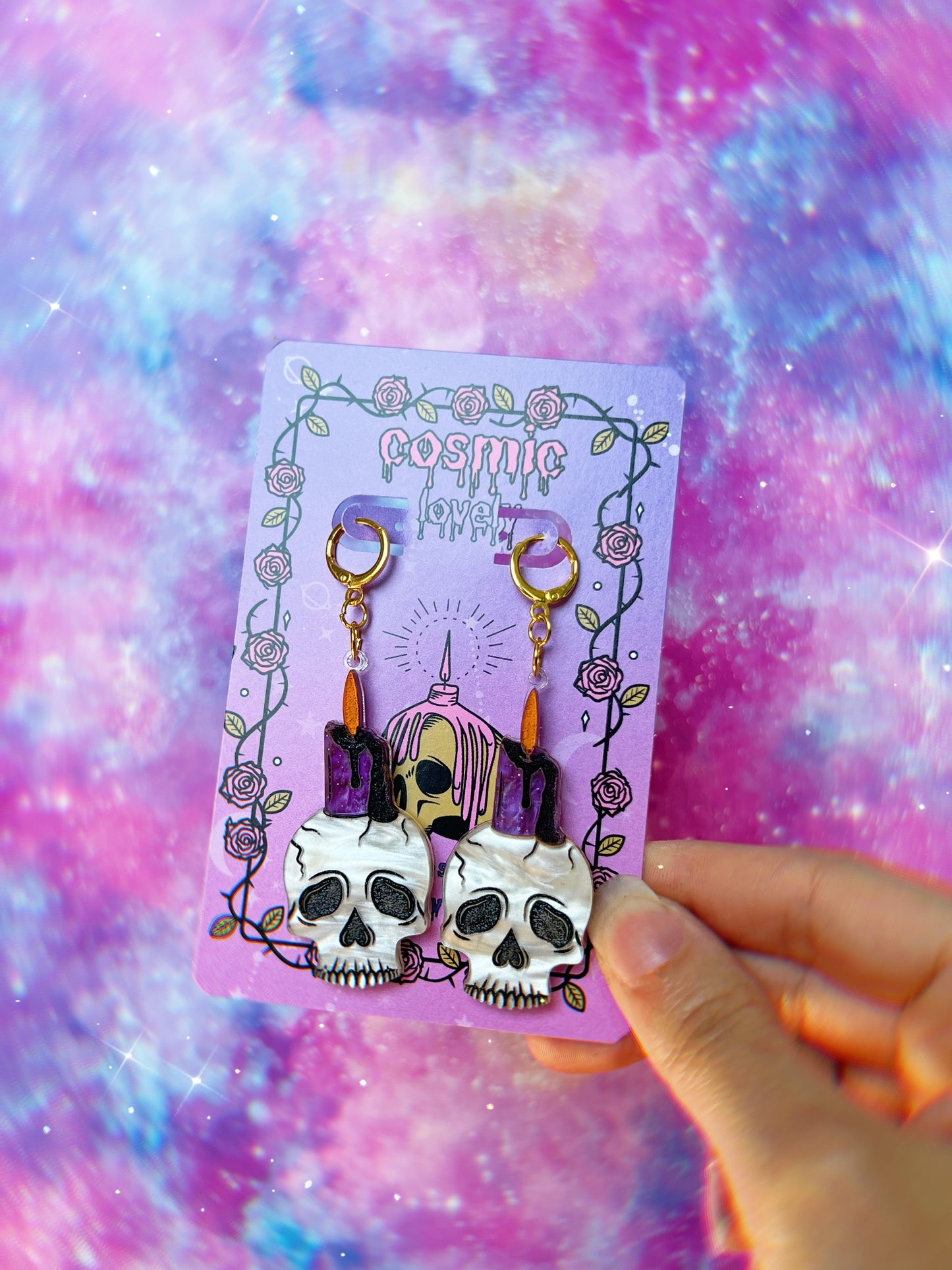 Skull Candle Earrings