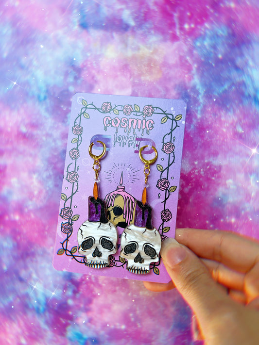 Skull Candle Earrings