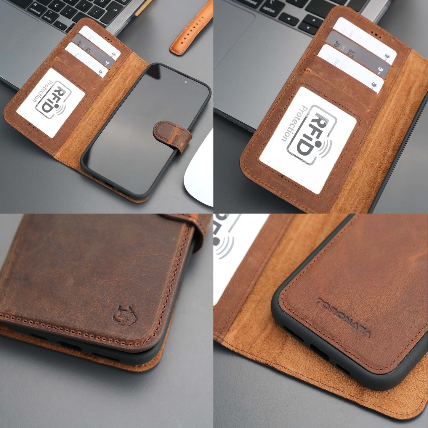 Casper Leather iPhone 14 Plus Wallet Case | MagSafe