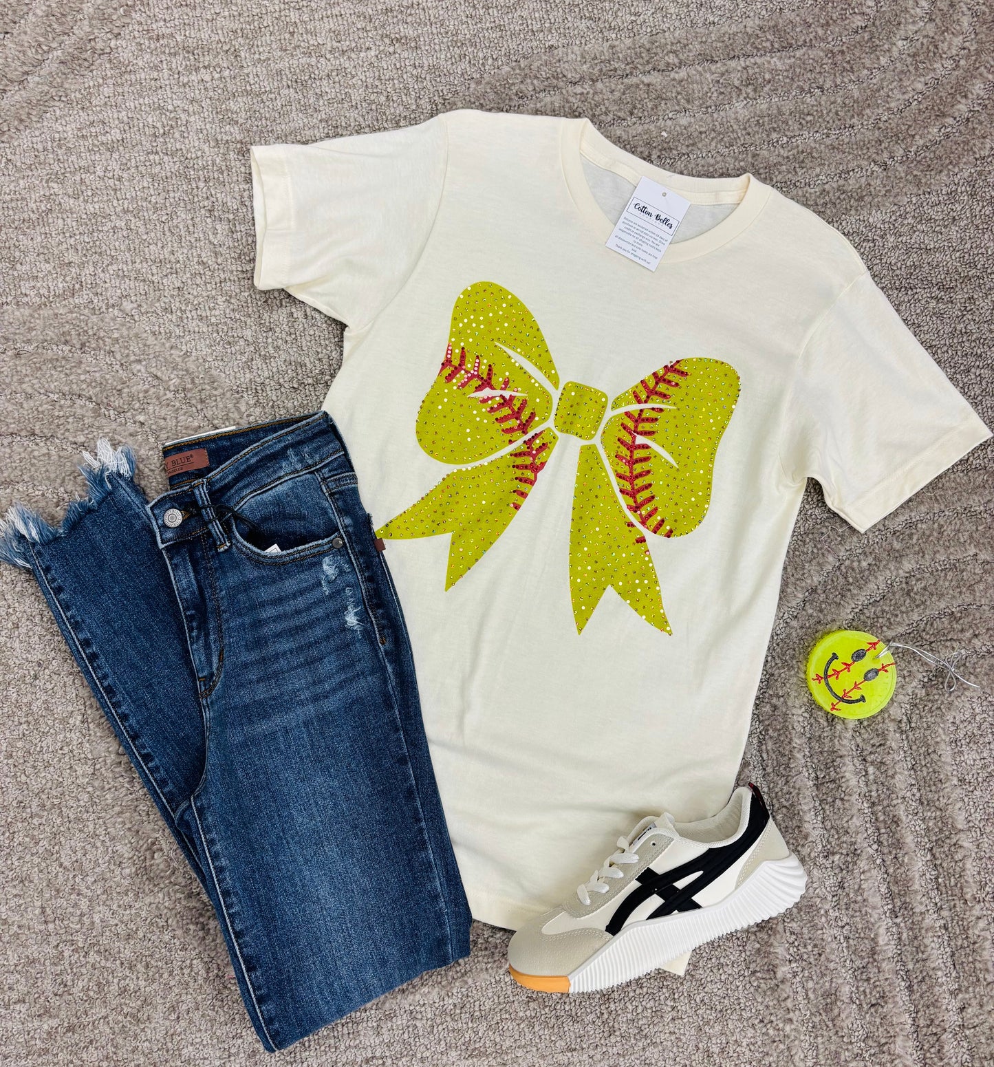 Cream Softball Spangle