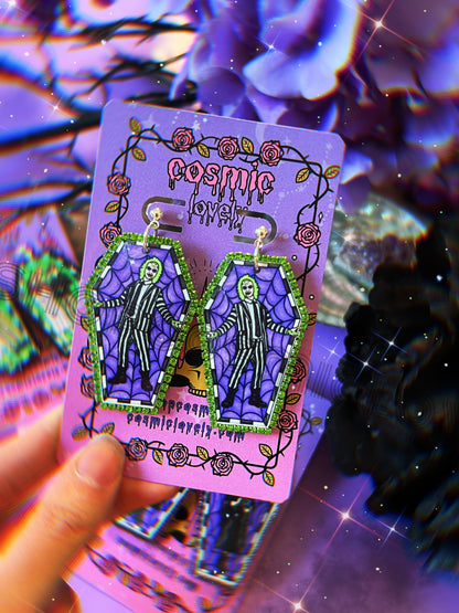 Beetle Coffin Earrings