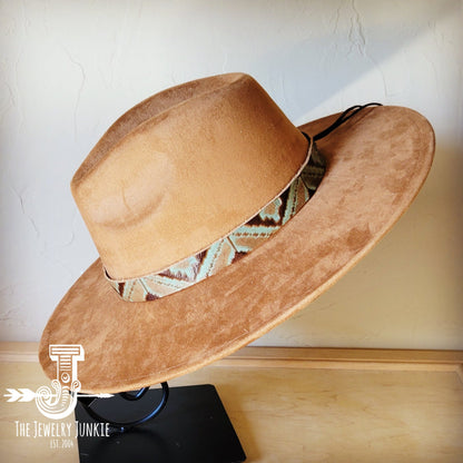 Turquoise Navajo Embossed Leather Hat Band Only 950b