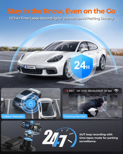 XR10 Pro 4K Front & 2.5K Rear Cameras, 10" IPS Touchscreen with Built-in Wi-Fi