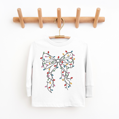 Coquette Bow Christmas Lights Tee