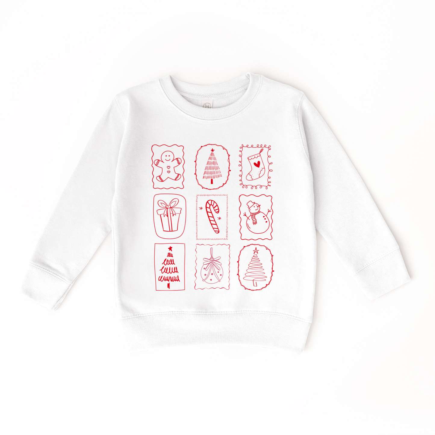 Christmas Stamp Doodles Sweatshirt