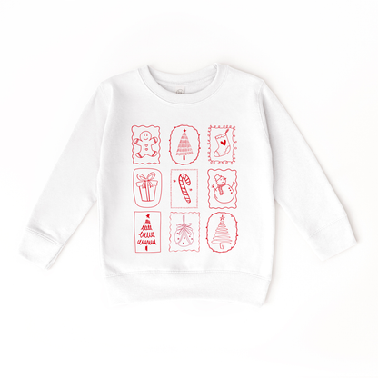 Christmas Stamp Doodles Sweatshirt
