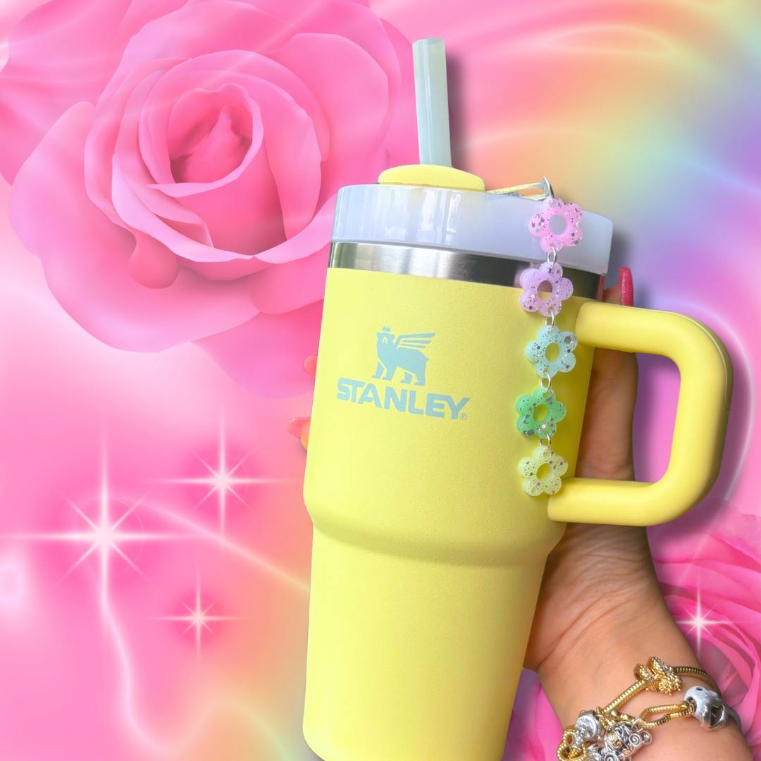 Pastel Rainbow Daisy Tumbler Cup Charms 40oz | 30oz | 20 oz | 14oz Tumbler Cup Accessories | 40oz Tumbler Accessories (Copy)