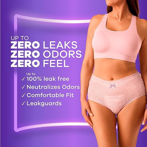 Always Discreet, Incontinence & Postpartum Underwear For Women, Maximum Protection, Small/Medium, 42 Count
