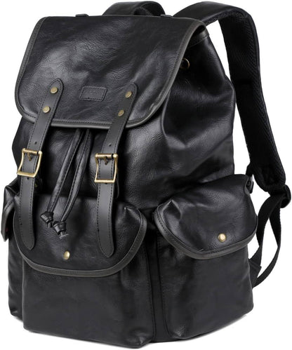 Vegan Leather Laptop Backpack – 15.6″ Eco-Friendly Professional Pack