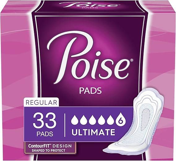 Poise Pads, Regular Length, Ultimate Absorbency 33 pads