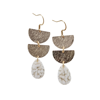 Aria Earrings - Pebble