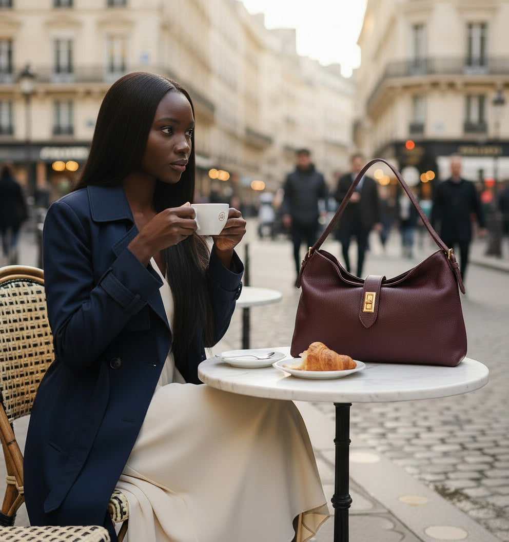 THE CLARA LEATHER SLOUCH BAG