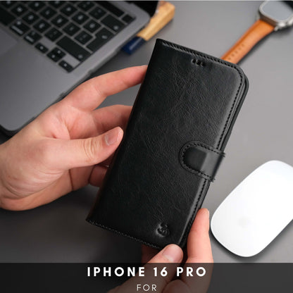 Casper iPhone 16 Pro Wallet Case Leather MagSafe