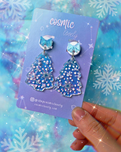 Iridescent Winter Tree Earrings