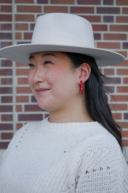 Scarlett Hoops - Crimson Red