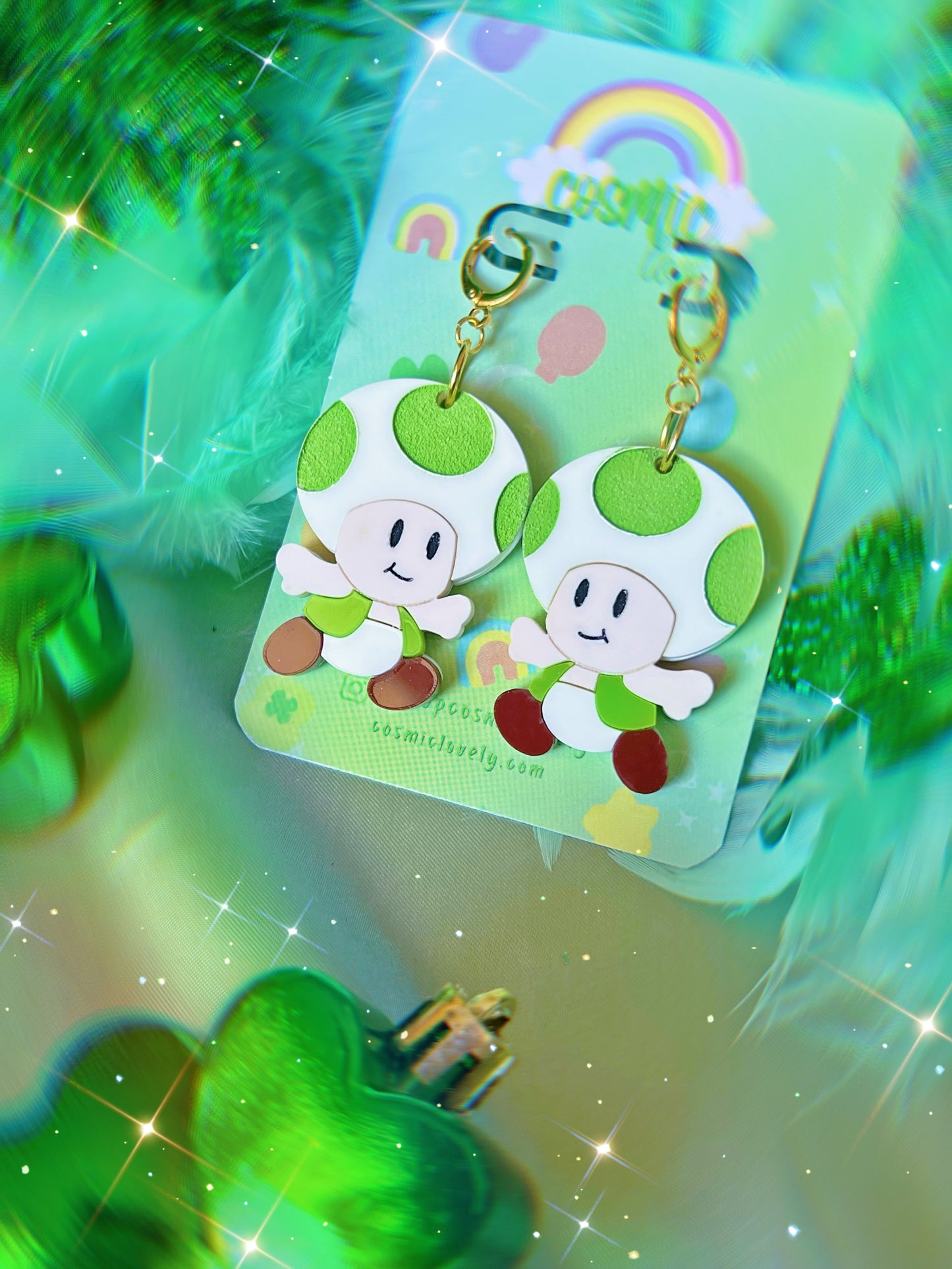 Green Toadie Earrings