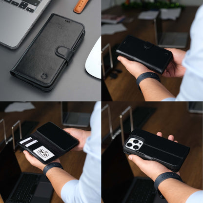 Casper Leather iPhone 15 Pro Max Wallet Case | Detachable MagSafe Compatible RFID Protection