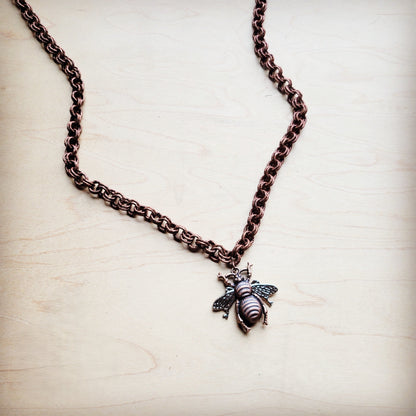 **Antique Layering Necklace w/ Bumble Bee Pendant 258tt