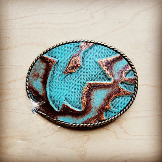 **Rope Edge Leather Belt Buckle Copper Laredo 904x