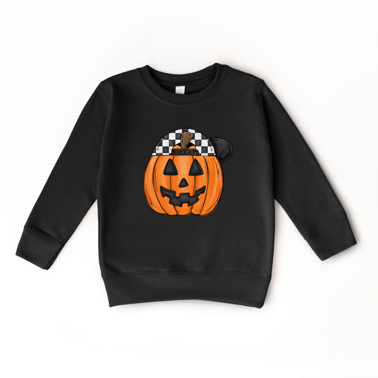 Pumpkin Backwards Hat Sweatshirt