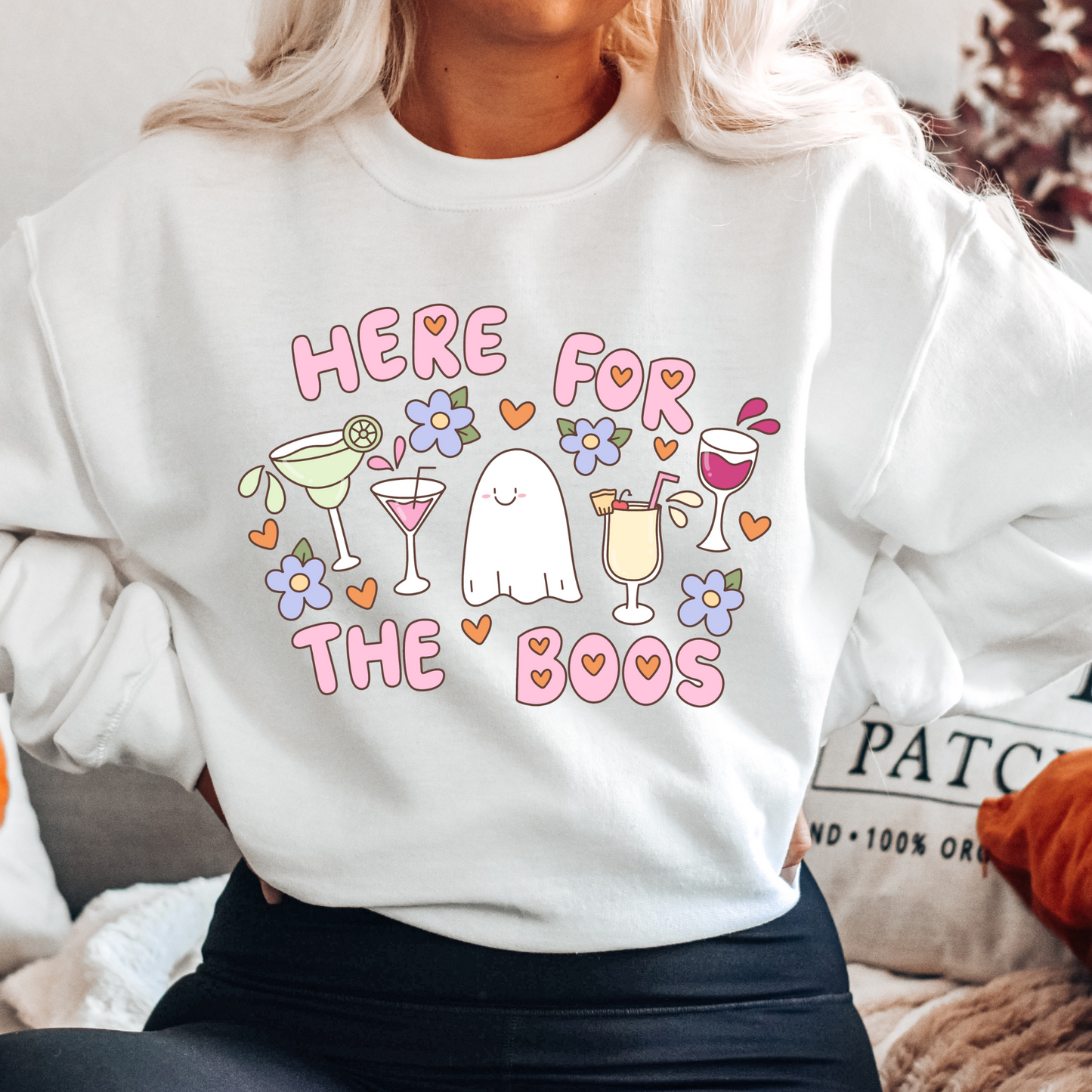 Here for the Booos Adult Sweatshirt